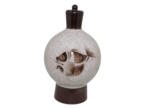 Bing & Grondahl
Craquele lidded bottle with fish
