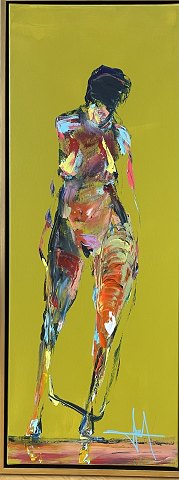 "Komposition" Monteret i massiv egetræs ramme fra Bogø Design.