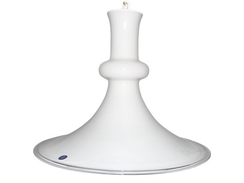 Holmegaard 
Large Etude lamp, white glass 38 cm.