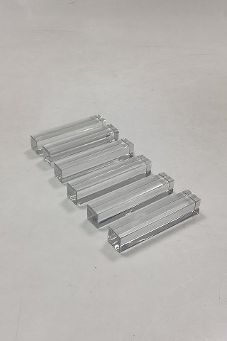 6 stk. Knivholdere i Baccarat glas fra Frankrig
