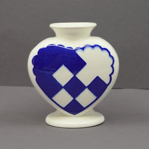 Royal Copenhagen; Blue christmas heart in faience