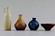 4 Rörstrand, "CHS" for Carl Harry Stålhane, miniature vaser og skål i keramik.