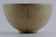 Saxbo stoneware bowl decorated with cream-colored glaze, stamped Saxbo, No. 115.