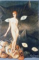 Pierre Serrus, mixed media. Nude woman.