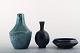 2 ceramic vases and ceramic bowl. Unstamped and  stamped illegible.