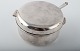 Italian Padova jar of sterling silver in contemporary design. Evald Nielsen 
design number 28 silver spoon.