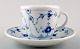 B&G, Bing & Grondahl Blue Fluted cup and saucer, number 1022.
Hotel / restaurant service, 9 sets available.