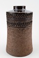Rörstrand atejle retro stoneware vase in brown glaze.