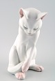 Rare Royal Copenhagen porcelain figure number 307, seated cat.
