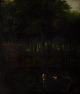 Albert Edouard MOERMAN (1808-1856) Oil on canvas.
Bathers in landscape.