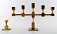 Gusum metal, two candlesticks in brass.
