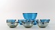 Sven Palmqvist (1906-1984) art glass bowls, 7 pcs., "Fuga"
