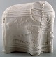 Rørstrand Bertil Vallien hvidglaseret elefant, keramik.
