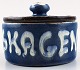 Kähler, HAK, glazed small lidded jar in stoneware.

