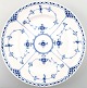 4 Royal Copenhagen plates blue fluted Half Lace.
