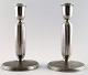 Just Andersen art deco pair of pewter candlesticks, No. 2574.
