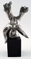 Leif Sylvester Petersen, born 1940.
Sculpture of silver plated pewter.