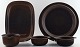 Large and complete 4 p. Arabia Ruska stoneware dinner service.
