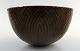 Royal Copenhagen stoneware bowl by Axel Salto in fluted style.
