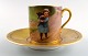 Dresden demitasse cup / doll cup including saucer, hand-painted porcelain, 
gold-plated.