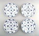 Blue Fluted Full Lace Royal Copenhagen porcelain dinnerware. 
4 plates no. 1/1087.