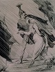 Honore Daumier (1808 – 1879)
Title: Enée et Didon (Aeneas and Dido)
Medium: Lithograph