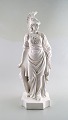 Large Roman female warrior , Thorvaldsen style, very large figure in plaster.