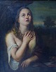 Old master, unknown artist 18/19 century, oil on canvas. Unsigned.
The penitent Magdalene. Titian style.