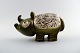 Lisa Larson, Gustavsberg. Rhino in stoneware. From the series 