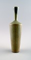Berndt Friberg Studio hand pottery vase with a narrow neck. 
Modern Swedish design. Unique, handmade.