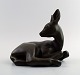 Peder Hald b. Vrigsted 1892 d. 1987: Lying deer. Bronze. Art deco.
