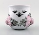 Bjørn Wiinblad unika keramik vase/urtepotteskjuler, lyserød og grå glasur.