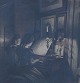 Peter Ilsted: Interior with two girls at the piano. Signed Peter Ilsted. 
Mezzotint in colours.
