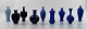 Collection of 9 unique miniature ceramic vases by Per Liljegren.
