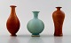 3 unikke miniature keramikvaser af Per Liljegren.