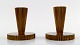 Tinos art deco, a pair of candlesticks in bronze.
