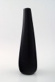 Upsala-Ekeby / Gefle. Ceramic Vase, black glaze. Modern form.
