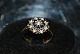 Gold ring with Sapphire and Brilliants 9 Carat