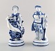 To antikke porcelænsfigurer, Meissen,1800-tallet.