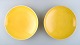 2 dishes / bowls, Susanne Yellow Confetti Royal Copenhagen / Aluminia.
