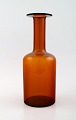 Holmegaard bottle, Otto Brauer. Bottle in brown.
