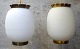 Bent Karlby: "China Lamp".
A pair of pendants of matte opal glass with brass fittings.