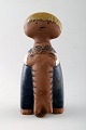 Sjælden figur, Lisa Larson, "Pelle", glaseret keramik, mærket Pelle LL.
