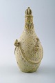 Rare Arne Bang. Ceramic bottle / flacon with stopper, "king".
