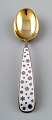 A. Michelsen Christmas spoon 1945. Gold Plated Sterling Silver with enamel.