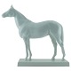 Meissen; A blanc de chin porcelain horse figurine