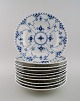 7 plates Royal Copenhagen Blue Fluted lunch plates
Number 1085.