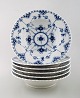 Six plates Royal Copenhagen blue fluted full lace - Royal Copenhagen.
Deep / soup / pasta / porridge dishes no. 1079.