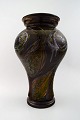 Kähler, Denmark, large glazed stoneware floor vase in modern design.
1930 / 40s. Cow horn glaze technique.