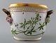 Royal Copenhagen "Flora Danica" porcelain large wine cooler decorated in colours 
and gold with flowers. 
Number 20/3569.